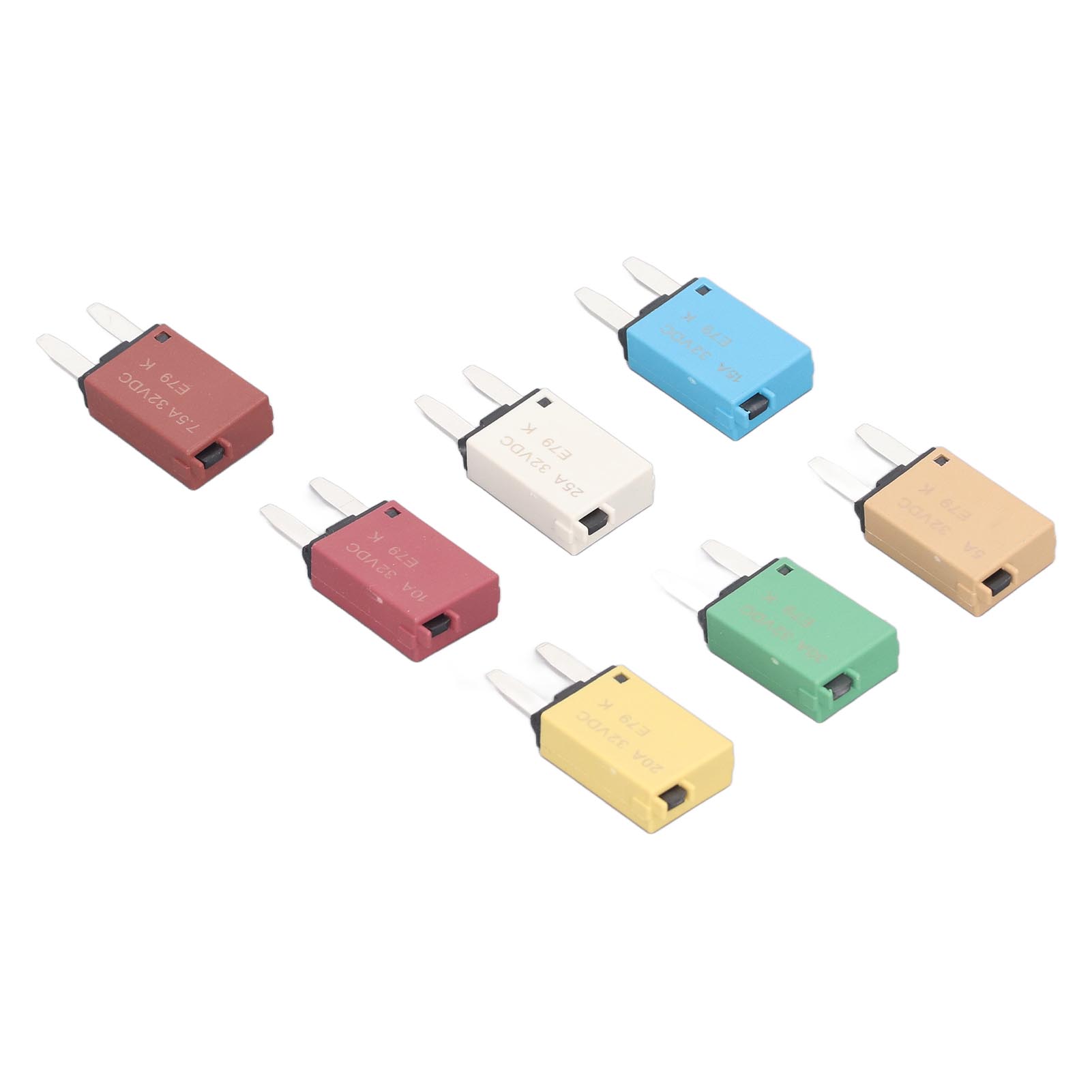 

7PCS предохранитель вставного типа автоматический выключатель с ручным сбросом ATC ATO лезвие предохранитель протектор 32VDC 5A 7.5A 10A