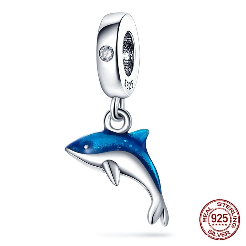 100% Genuine 925 Sterling Silver Ocean Collection Seashell Turtle and Heels Charm Beaded for Original  Bracelet Bracelet