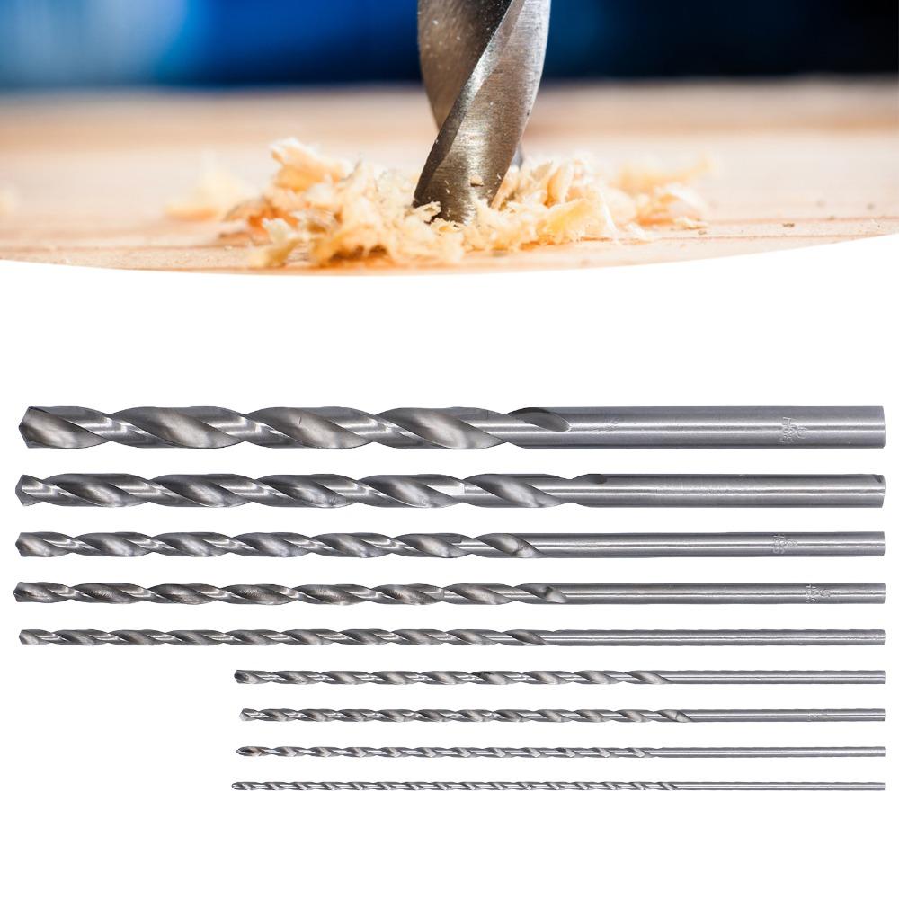 9pcs 200mm Length High Speed Steel Drill Bits 9Pcs Set Twist Drill Bit Set For Steel