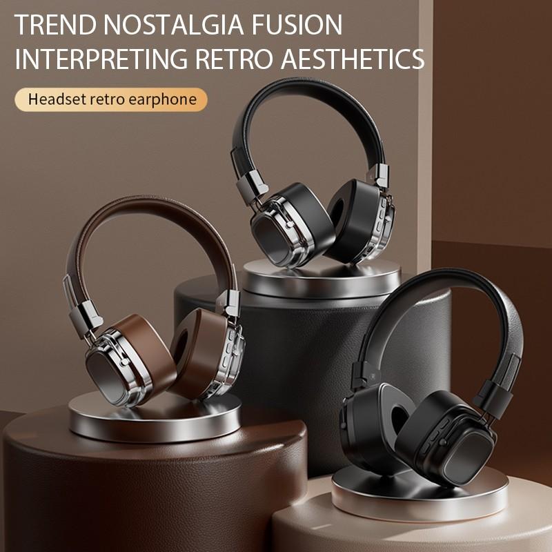 Casque Bluetooth Rétro CR-8 - Qualité HD, TWS, Sans Fil, Neuf