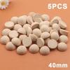 5/10/20/30/50Pcs Natural Half Wooden Beads Half Unfinished Wood Balls Split Wood Beads For Diy Craft Toy Home Decor