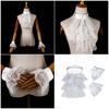 Elizabethan Styles Neck Wrap Halloween Costume Colonial Ruffled Neck Ruff for Victorian Themed Event