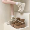 Small Thick-soled Lace Boken Short Boots Women's 2025 Autumn and Winter New Thin Retro Fashion Versatile Martin Boots