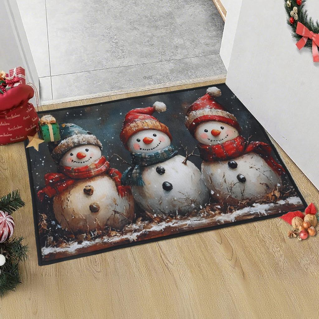 Christmas Floor Mat Outdoor Carpet Christmas Decor for Home 2026 Navidad Natal Santa Claus Door Mat Xmas Ornament New Year 2026