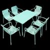 WEZHO Outdoor Patio Dining Table and Chair Set