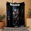 Custom Name Personalized Jinx Print Blanket, Home Decor, Bedroom, Sofa, Camping, Couch, Gifts for Birthday Christmas