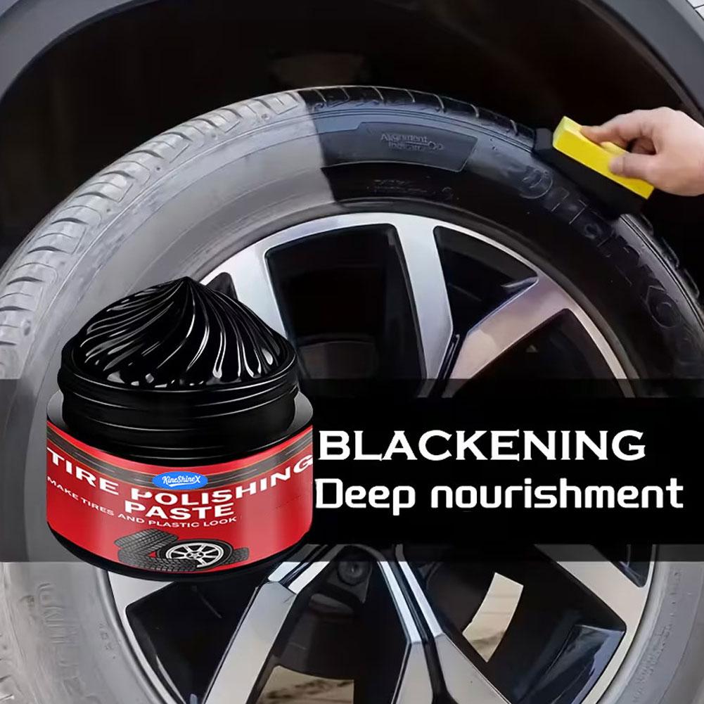 Premium Tire Wax Gloss Enhancer Anti-Aging Long-Lasting Shine Crack Resistant Hydrophobic Car Tyre Polishing Coating 30G