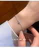 Cui Yan S925 Sterling Silver Korean Style Round Diamond Bracelet - Elegant Women's Versatile Jewelry