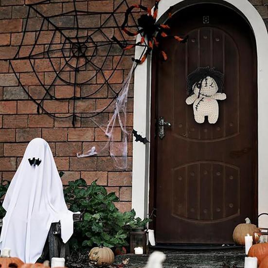 Positive Voodoo-Puppe Emotionale Unterstützung Voodoo-Puppe mit Nadeln Gehäkelte Voodoo-Puppe Inspirierendes Geschenk für Freunde Kollegen Stressabbau