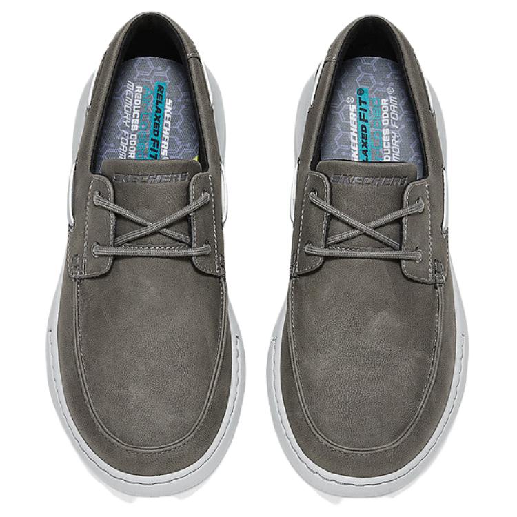 Skechers Comfortable Casual Boat Shoes Men sneaker Charcoal 205702-CHAR