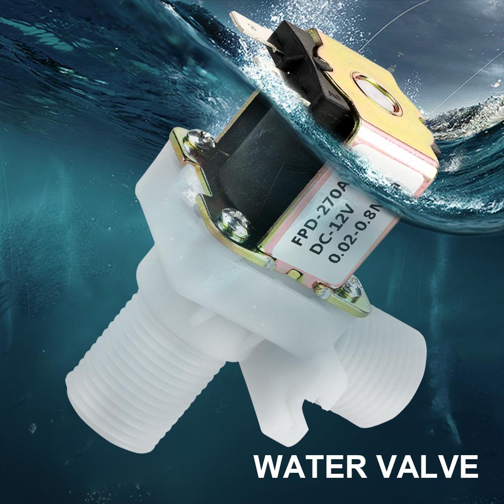 DC 12V DN15 G12 Plastic Electromagnetic Valve Normally Closed Water Inlet Switch