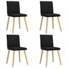 VidaXL Chaises à manger lot de 4 noir tissu, chaise, chaise de salon, chaise d'accent, chaise de cuisine, siège de salle à 3315357