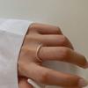 Minimalist 925 Stylish Sterling Silver Adjustable Ring Unique Irregular Shape For Fashion Trendy