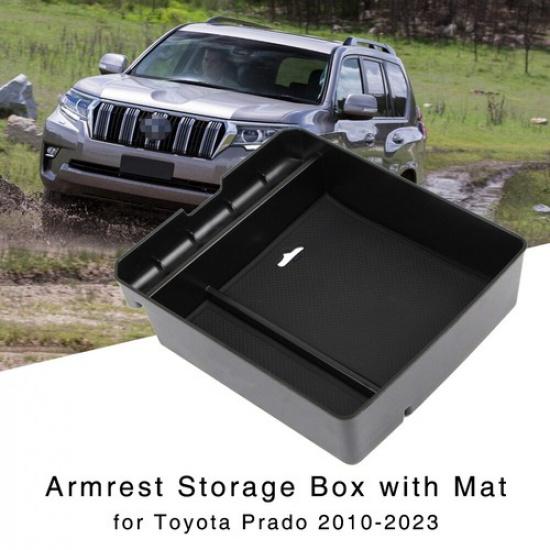 For Toyota Land Cruiser Prado 2010- Armrest Storage Box Central Console Tray