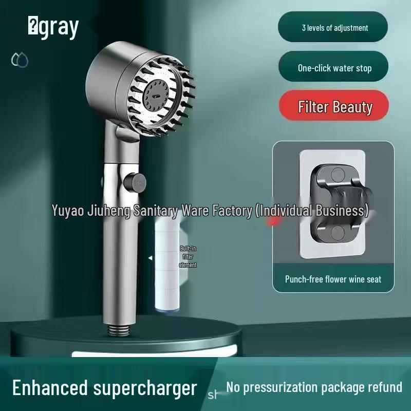 Lotus Handheld Shower Head with Powerful Spray and Filter