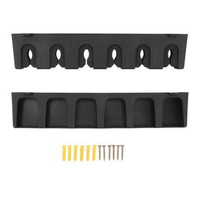2PCS Vertical Fishing Rod Holder Plastic EVA Wall Mounted Fishing Pole Rack Store 6 Rods for Garage