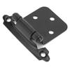10Pcs Steel American Self Closing Spring Cabinet Hinge Home Decoration Accessories(black)