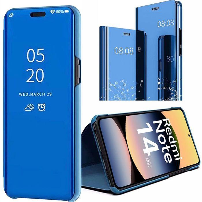 Coque de protection - Xiaomi - Redmi Note 14 5G - Antichoc - Effet miroir - Bleu