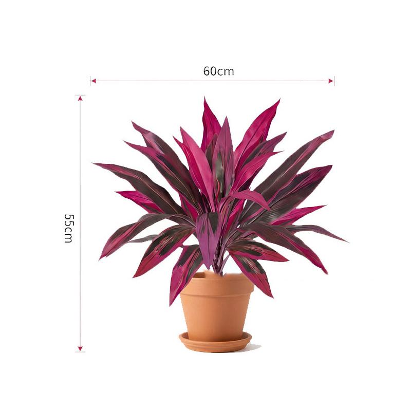 1Pcs Desktop Design 55Cm Large Artificial Dragon Blood Tree Faux Brazilian Wood Plant Decor For Living Room With Life-Like Green