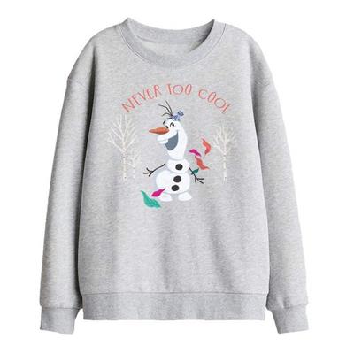 Childrens/Kids Never Too Cool Olaf Sweatshirt