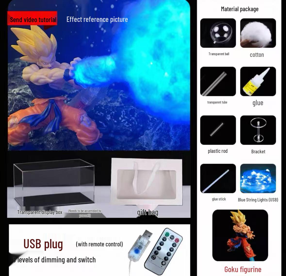 

Dragon Ball Гоку Камехамеха Магнитный Ночник Фигурка