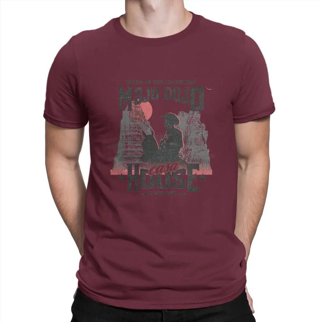 Men's T-Shirt Kenland Leisure Pure Cotton Tee Shirt Short Sleeve M-Mojo Dojo Casa Houses T Shirts Round Neck Clothes New Arrival