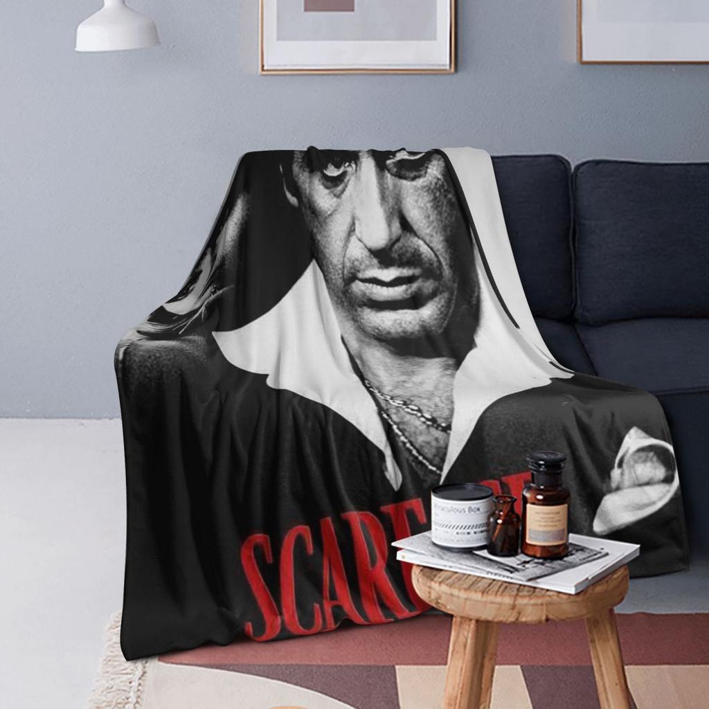 Scarface Tony Movie Blankets Soft Warm Flannel Throw Blanket Cover for Bed Living Room Picnic Travel Home Couch
