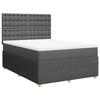 VidaXL Sommier à lattes de lit avec matelas Gris foncé 160x200cm Tissu 3294422