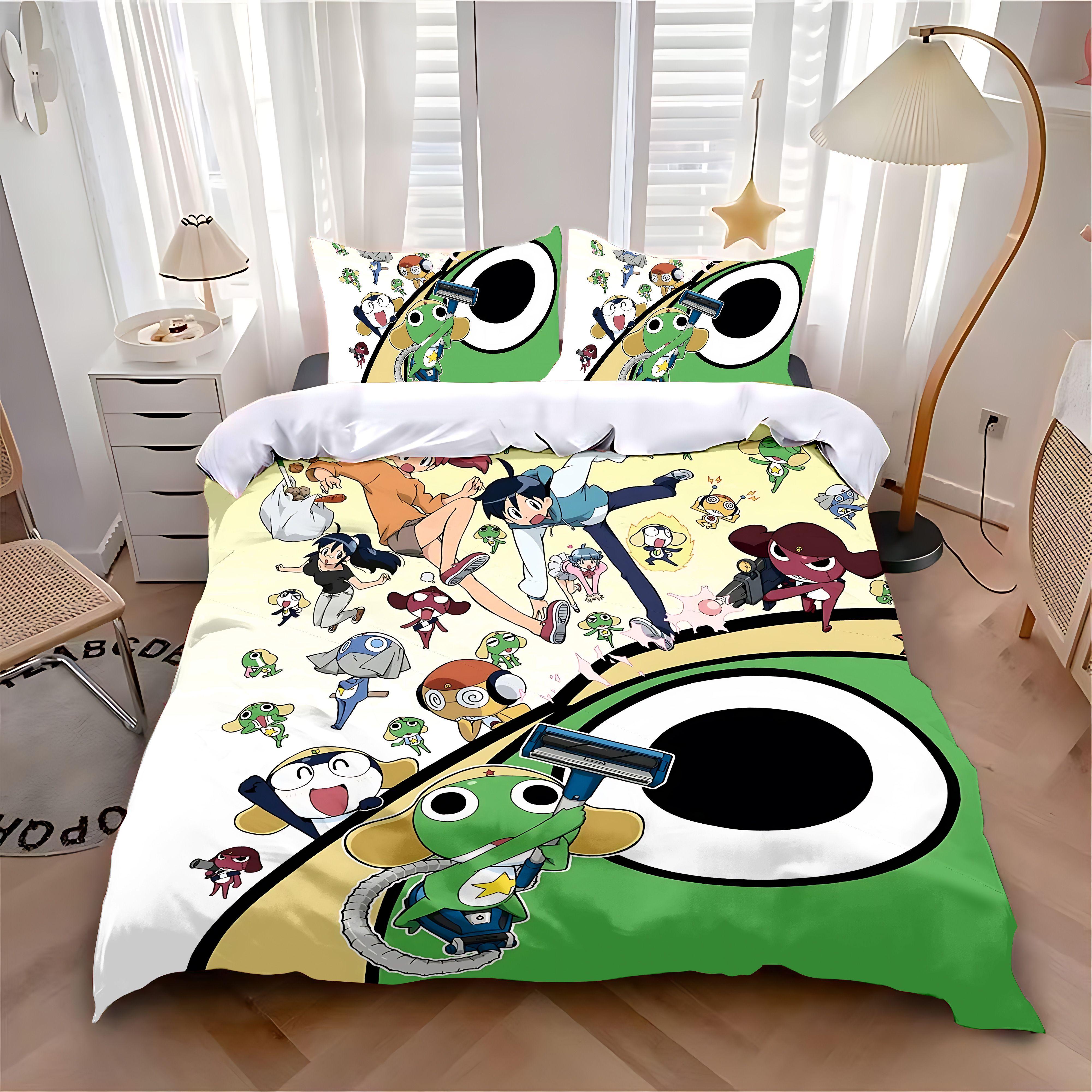 

Fashion Duvet Cover Pillowcase Bedding Set Sergeant Frog Adult Boy Girl Bedroom Decoration Children Single Double Large Size EU single(135x200cm)