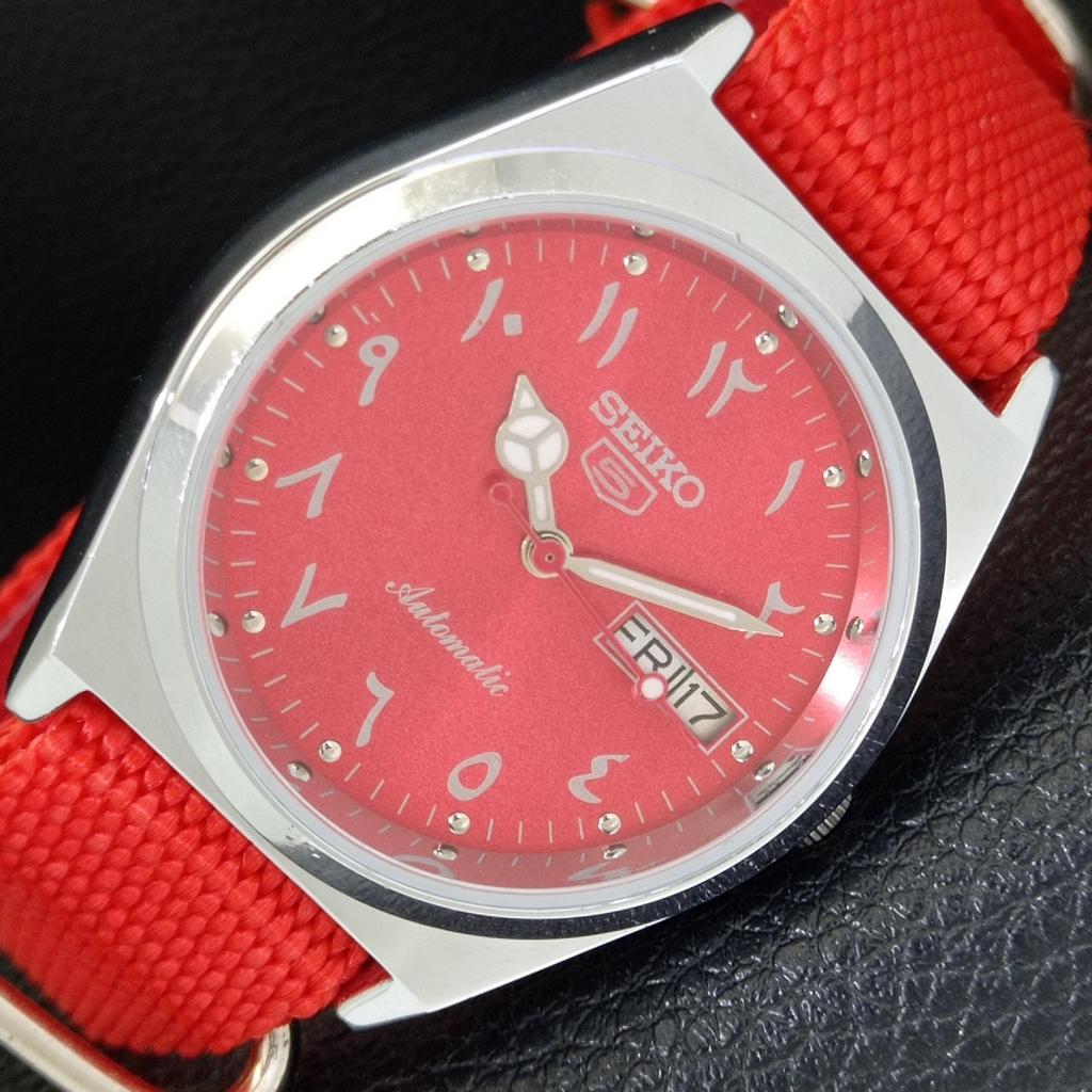 

ВОССТАНОВЛЕННЫЕ ВИНТАЖНЫЕ МУЖСКИЕ ЧАСЫ SEIKO 5 AUTOMATIC 6309A ЯПОНИЯ КРАСНЫЙ ЦИФЕРБЛАТ a441399-5 Sk-a441399