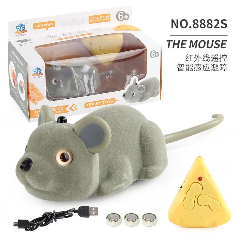 Children'S Electric Trickery Simulation Reptile Remote Control Infrared Intelligent Induction Mouse Funny Cat Toy