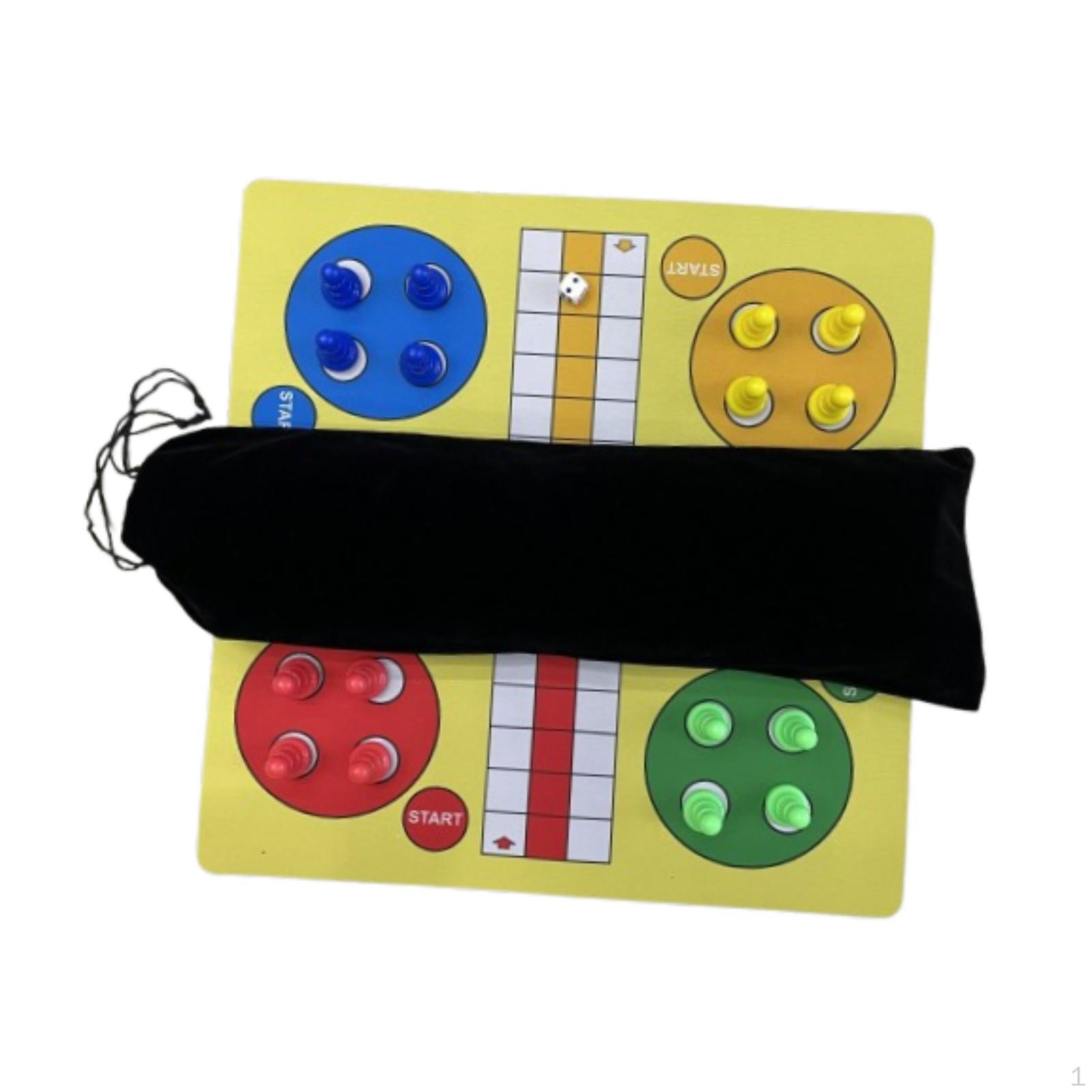 

Ludo Настольная игра Летающие шахматы Интерактивная игрушка Семейная стратегия для подростков 4 игрока velvet bag