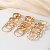 2024 Fashion Leaf Ring Love Butterfly Cat Head Twist Ring 16 Piece Gold Deluxe Cat Ring Open Hand Carved Jewellery Gift Set