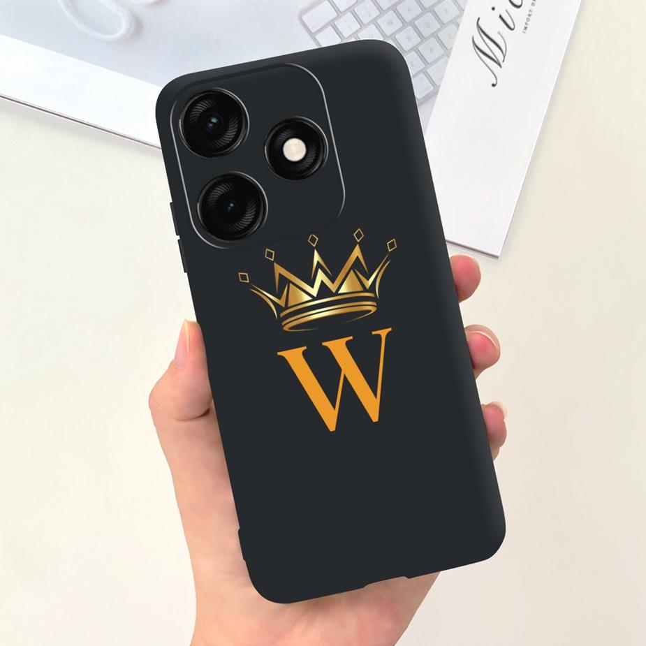 For Tecno Spark 20 Case Spark 20C Cute Crown Letters Cover Soft Silicone Phone Case For Tecno Spark 20 Pro Spark20 C Fundas Capa