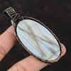 Blue Lace Agate Pendant Rainbow Moonstone Pendant Copper Wire Wrapped Pendant Handmade Jewelry Gemstone Pendant Copper Wire Wrapped Jewelry