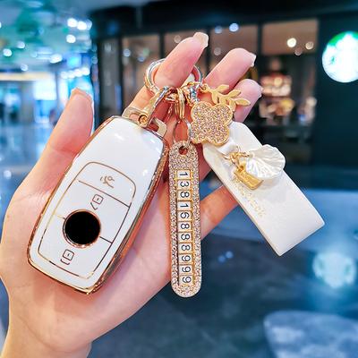 TPU Car Remote Key Case Cover Protect Shell Bag For Mercedes Benz A B C E S G Class GLC CLE CLA GLB GLS W177 W205 W213 W222 AMG