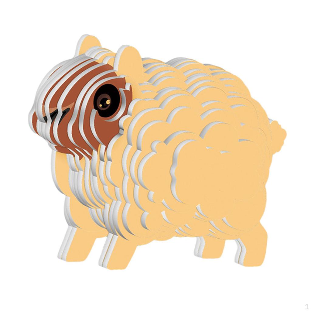 3D Paper Craft Puzzle Brain Teasers Educational Shape Matching DIY Kits for Child