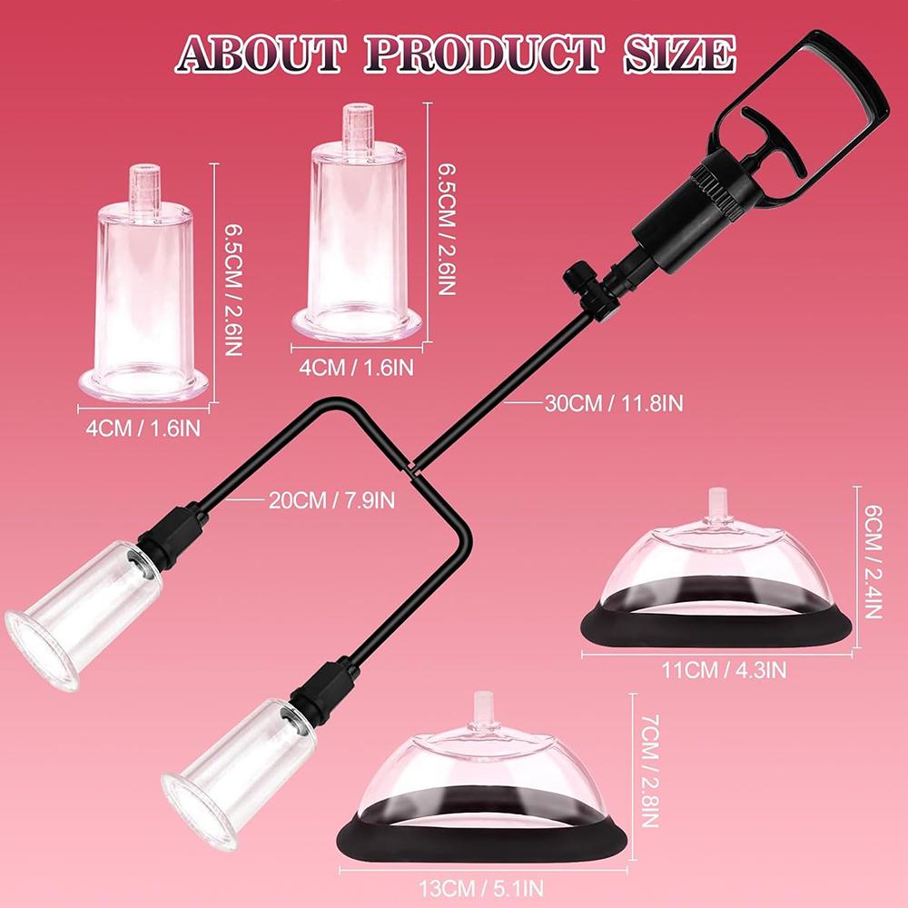 Adult Sex Toys for Female Automatic Vacuum Vagina Pump Nipple Pussy Sucker Clitoral Pump with 6 Powerful Mode Women Masturbation