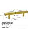Stainless Steel Drawer Handles Gold Drawer Knobs Modern Cabinet Handles  for Cupboard Wardrobe