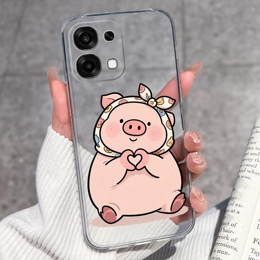 For Oppo A6 Pro A6x A5x K13 Realme 15X C85 V70 V70s CT 7 7T 8 Phone Cases Beautiful Sakura Butterflies Patterns Casing Soft Silicone TPU Clear Housing