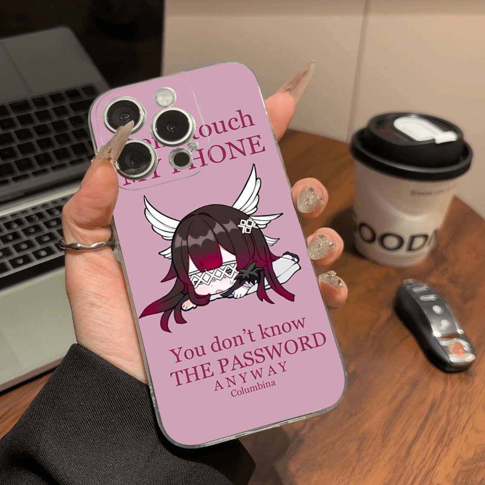 Genshin Impact Columbina Phone Case For IPhone 17 16 15 Plus 14 13 Mini 12 11 Pro Max Soft Shell Cover