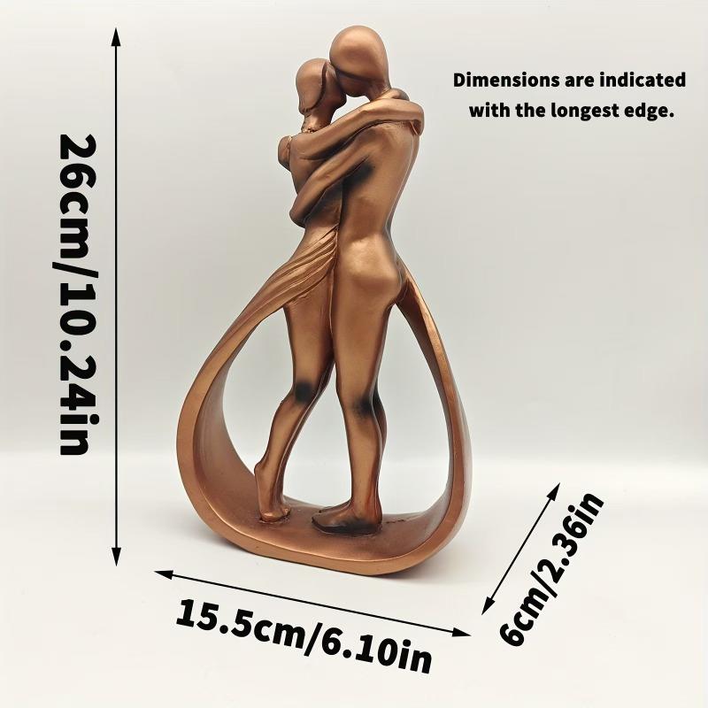 

Пара скульптура из смолы статуя годовщина романтическая статуэтка любовник украшение украшения подарки 25th объятие фигурка поделки абстрактный поцелуй