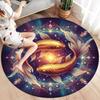 Star Animals Round Area Rug,Carpet Rug for Living Room Bedroom Sofa Playroom Decor,Non-slip Floor Mat
