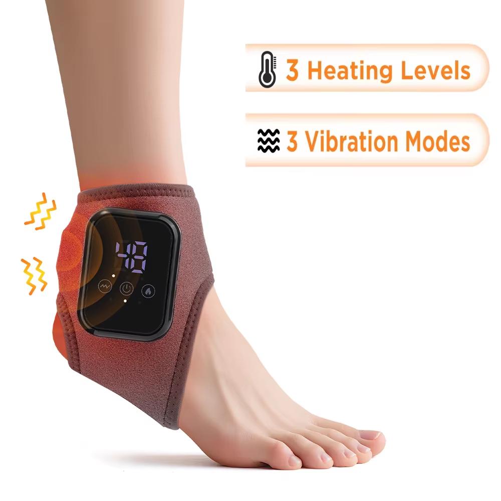 Le masseur électrique des pieds et des mains peut vibrer et chauffer les chevilles et les articulations du support sont portables,