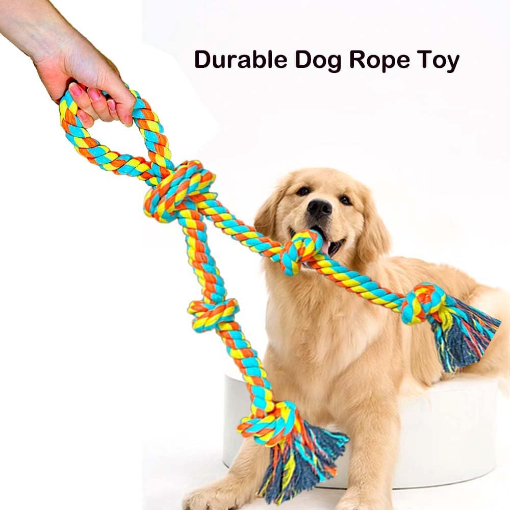 Extra Large Dog Tug of War Rope Toy for Aggressive Chewers Medium Large Breed Giant Chew Rope Puppy Teething Toys Indestructible Tug Rope Durable