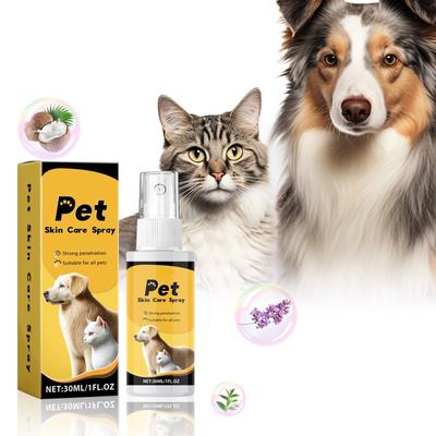 Pet Skin Spray Dog & Cat Skin Care Spray, Soothing Spray Cleansing & Softening Skin, Soothing Anti-Itch Care Spray Nourishing Spray,30ML