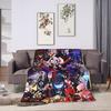 Super Warm Blanket Camping   2025 H-Hazbin Hotel Anmie Throw Blanket  Flannel Bedspread For Bedroom Comfortable Sofa Bed Cover