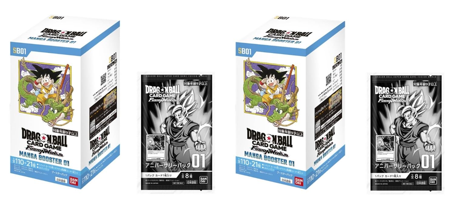 Набор к годовщине Dragon Ball Super Card Game Fusion World Бустерный набор BOOSTER 01 (01) 2-КОРОБКА «МАНГА SB01»