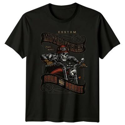 Custom Motorcycles Build Not Bought Skull Unisexs TShirt Unisexs Tee Graphic