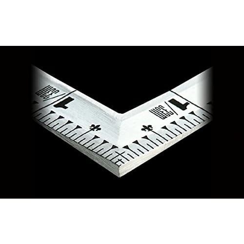 Shinwa Sokutei Curved Ruler, Crane and Turtle, 50cm Scale with Red Numbers on the Back, Silver, 1 Shaku 5 Sun (10555)